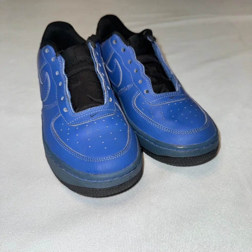 Nike Air Force 1 AF1 Low Blue Black Youth Sneakers‎ Shoes Size 5.5Y / 5.5 Mens